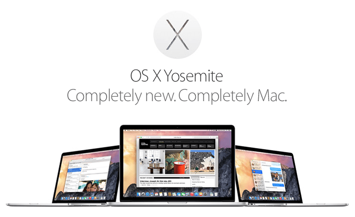 OS X Yosemite. Completely new. Completely Mac.